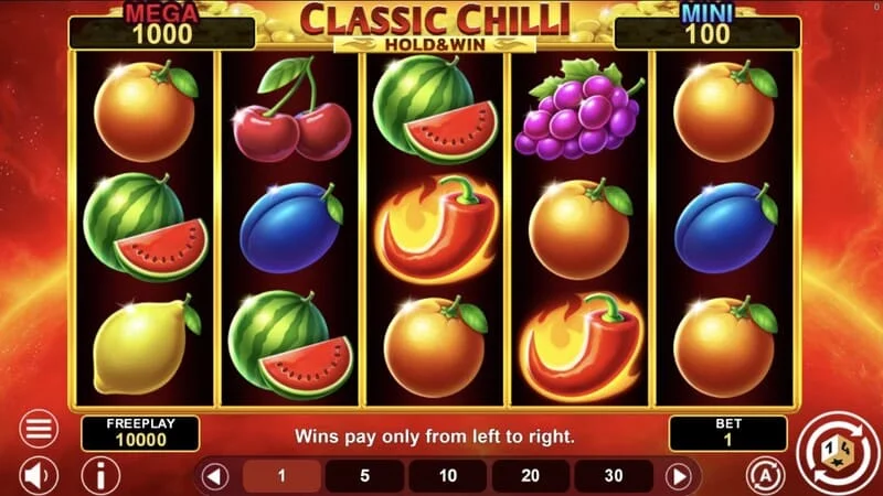 Classic Chilli Hold & Win - 5x3 bubnjevi sa simbolima čilija